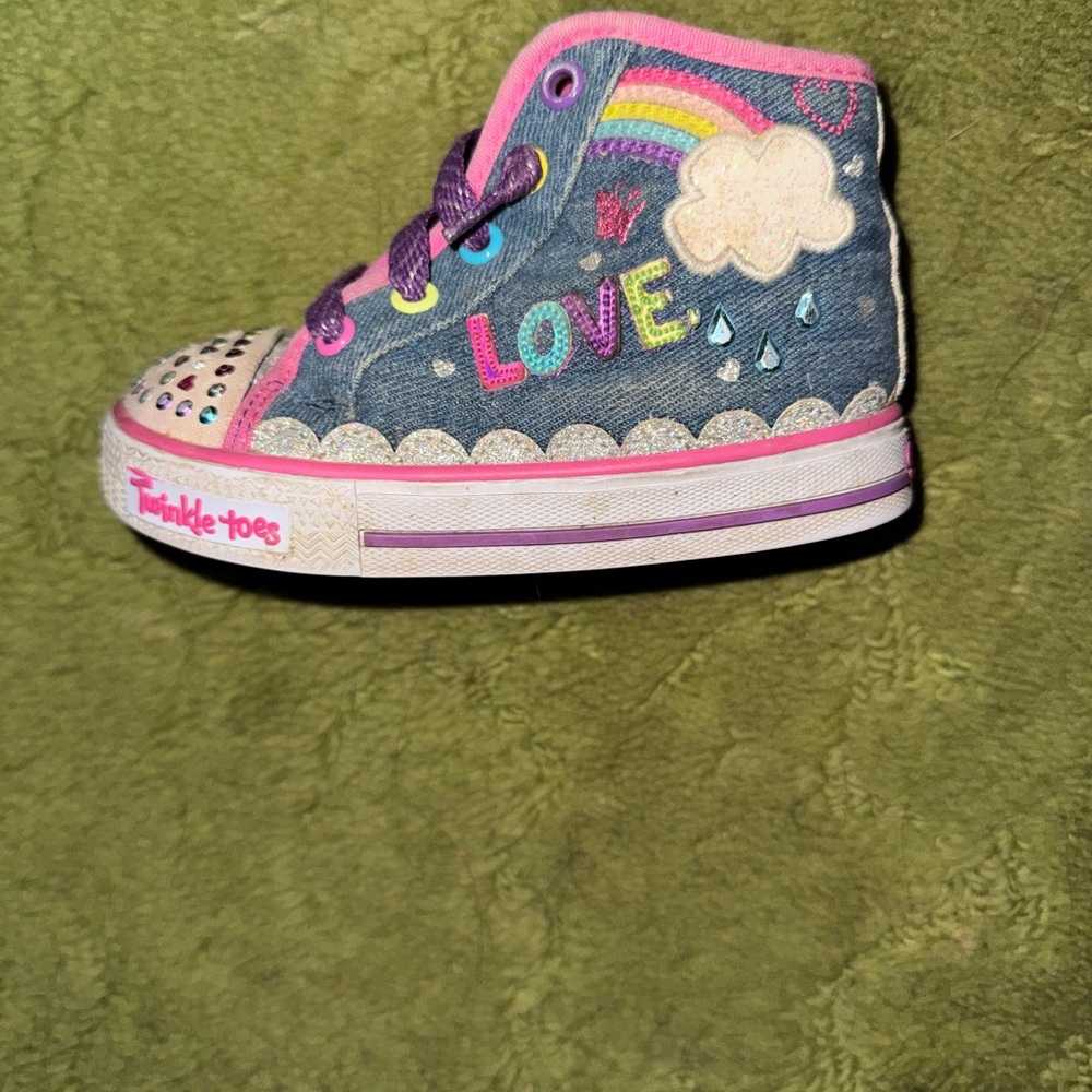 Kids' Skechers Twinkle Toes - Blue and Pink